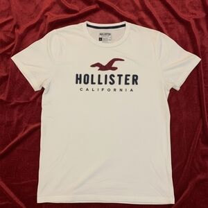 Vintage Hollister White embroidered Men's T-Shirt